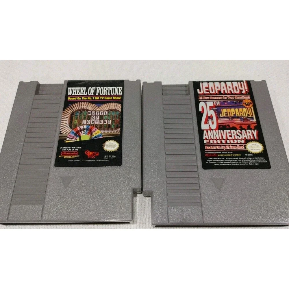 2 Game Lot - UNTESTED. Wheel Of Fortune,Jeopardy 25th Anniversary(Nintendo NES)
